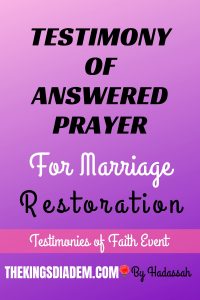 Testimony of Answered Prayer for Marriage Restoration | All Round Jesus