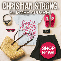 Shop now for our God Above All Else Christian Strong Ladies Summer Tee Shirt